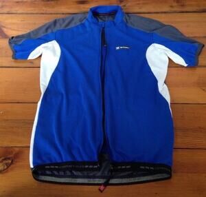 Italian De Marchi Italy Cobalt Blue Bike Cycling Zip Up Jersey Shirt M 36-38